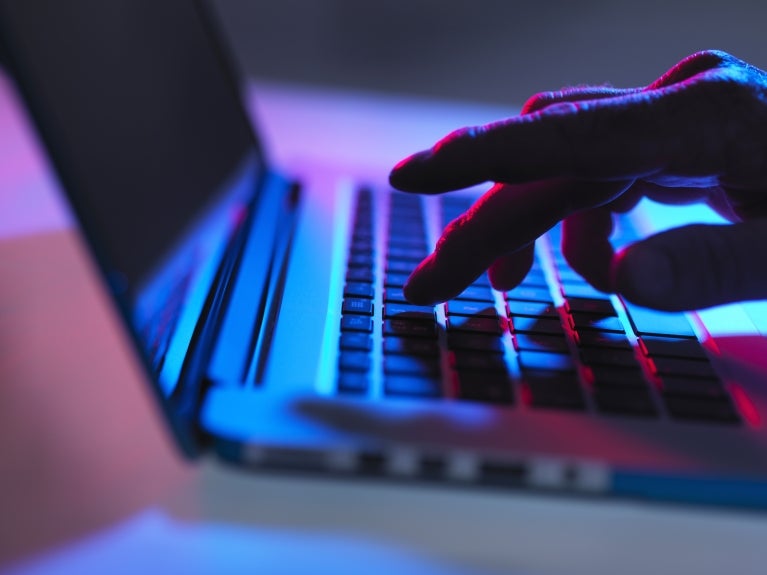 hands on keyboard
