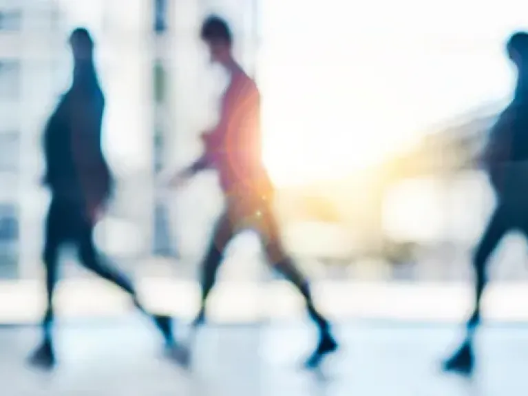 Employees Walking