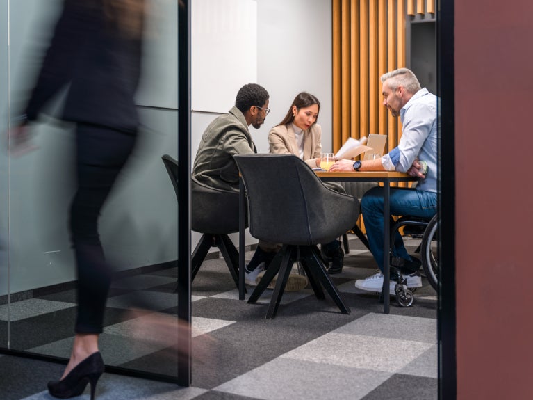 Employees in office