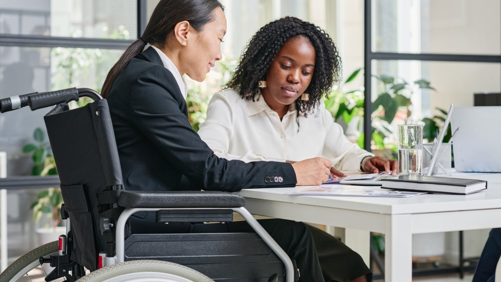 people at a desk